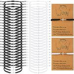 50 Sets Cross Bracelet Bulk Christian Jesus Friendship Bracelet Adjustable Religious Cross Card Bracelet Cross Charm Braided String Strand Bracelet for Women Men Lucky BFF Prayer Gifts(Black, White)