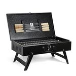 BRIGHTBERG Barbeque Grills Charcoal- Barbeque Grill's Set | Tandoori Grill for Home & BBQ Grill Set for Home | Barbecue Griller Chicken Maker with 8 skewers, Grill, Tong, Glove, Ash Tray (Indian)