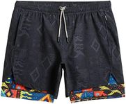 maamgic Mens Workout Shorts 2 in 1 