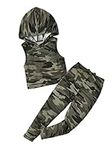 Milumia Girl's 2 Piece Outfits Camo