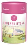 JUST T Rhubarb Hygge Loose Leaf Tea (80g) | Organic Black Tea – Mixed with Rhubarb and Vanilla | Premium Organic Loose Tea – Organic High-Grown Tea in a Sustainable Storage Tin for All Tea Lovers