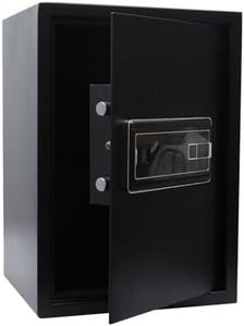 BonKaso Safe Locker For Home, 51 Litres Locker Box For Money, Jewellery, Digital Electronic Safe Locker for Home & Office With Auto lock Function, Anti Theft Alarm And LED Display, (Black)