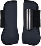 HORZE Adepto Open Front Tendon Boots | Durable Shell with Neoprene Lining - Dark Navy - Horse