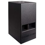 Sound Town Powered PA DJ Subwoofer CARME-110SPW 10" 600 Watts with Folded Horn Design, Birch Plywood, Black