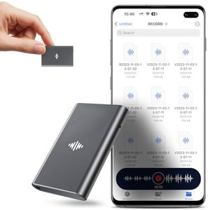Coptdyy 128GB Magnetic Voice Recorder - Recording Device with DSP4.0 AI Noise Cancellation, 9200 Hours Storage HD Audio Recorder, Compact Voice Activated Recorder for Lectures/Meetings/Interviews