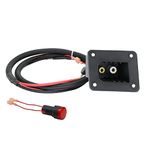 Golf cart Charger Receptacle，36V Powerwise Charger Receptacle Fit for EZGO Golf Cart Medalist & TXT DCS/PDS Item，with Harness. OEM#73345G01/73051-G29+73063-G01