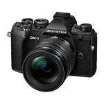 OM SYSTEM OM-5 Micro Four Thirds System Camera incl. lens M.Zuiko Digital ED 12-45mm PRO, 20 MP Live MOS Sensor, Improved 5-Axis Image Stabilisation, IP53, Handheld High Res Shot, Black/Black