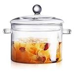 ERINGOGO Glass Saucepan with Lid, 1