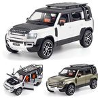 VARIYA ENTERPRISE Metal Pull Back Diecast Car Suv 1:24 Big Land Rover Defender Pull Back Car Model With Sound Light Boys Gifts Toys For Kids?Pack Of 1?,Multicolor