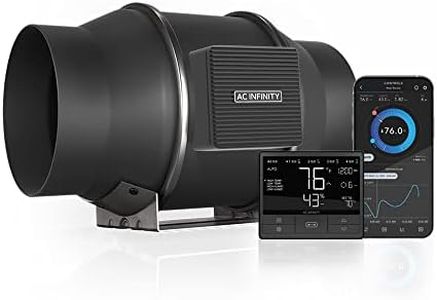 AC INFINITY CLOUDLINE T6, Quiet 6 In Inline Duct Fan with Temperature Humidity Controller - Ventilation Exhaust Fan for Heating Cooling Booster, Grow Tents, Hydroponics