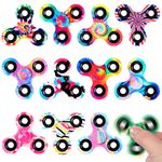 SCIONE 12 Pack Fidget Spinners – Mini Stress Relief Fidget Toys for Kids, Colourful Hand Spinner with Smooth Bearings, Focus & Anxiety Relief, Party Bag Fillers, Classroom Gifts (2.48 Inch/6.3 Cm)