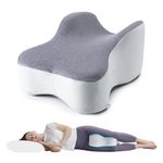 Long Knee Pillow for Side Sleeper Fully Support Thighs and Knees for Sciatica, Back, HIPS, Knees, Joints Pain Relief - Leg Pillow for Side Sleeping Between Legs Aligns Spine- Large,Gray