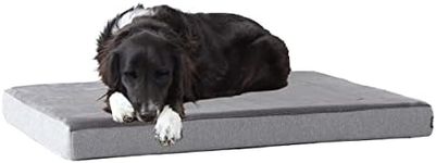 Barkbox Orthopedic Dog Bed | Comfortable Memory Foam Mattress for Joint Relief | Head and Neck Support Waterproof with Non Skid Bottom | Calming Durable Bed with Washable Cover | Medium, Grey