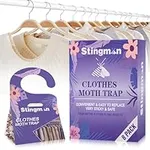 Powerful Clothing Moth Traps 8 Pack, Clothes Moth Trap with Pheromones, Sticky Traps Closet Moth Traps for House, Carpets, Fabrics, Webbing & Case-Bearing, Moth Treatment & Prevention