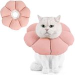 Avont Cat Cone Collar Soft, Adjustable Pet Recovery Collar for Cats Kittens Puppies After Surgery, Elizabethan Neck Cone of Shame Alternative to Prevent Licking Biting Protect Wounds -Pink (S)