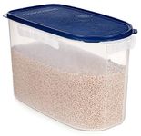 Signoraware Large 16 Litres Modular Multi-Purpose Plastic Containers with Lid | Food Grade BPA Free Leak Proof|Rice Spices Atta Grains Organizers with Side Holders (Pack 1, Blue, Big Kitchen Storage)