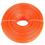 Zerodis 3mm String Trimmer Line Nylon Cord Wire Square String Trimmer Line in Spool Grass Trimmer Replacement Mowers Tools(50M)