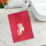 MAXOSHINE Microfiber Kids Bath Towels Quick Dry Super Absorbent Super Soft Bath Towel for Babies Toddler-Baby Towel for Boys and Girls (Red (Unicorn Design), Pack of 1)