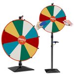 Heavy Duty Prize Wheel, 24 Inch Dual Use Prize Wheel,Adjustable Tabletop & Floor Stand, 10 Slots,1Bracket, Dry Erase Kit - Wheel of Fortune Game for Carnival, Casino & Trade Show.