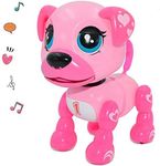 Interactive Puppy - Smart Pet, Electronic Robot Dog Toys for Age 3 4 5 6 7 8 Year Old Girls, Gifts Idea for Kids ● Voice Control＆Intelligent Talking (Pink)