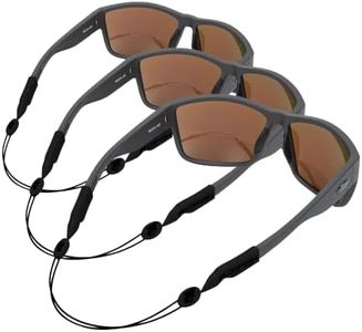 Pilotfish No Tail Adjustable Eyewear Retainer Cable Strap: Sunglasses, Eyeglasses, Glasses (16 Inch, Tactical Black) (Pack of 3)