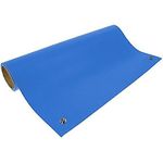 SES-ESD Safe (Anti Static) Table Mat Pvc 2 Layer Blue Thickness 2mm Size (2 ft x 2.5ft) With On 4 Corner Button [ Pack 1]