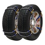 Totravel snow chains,Cable Tire Chain for Passenger Cars, Pickups, and SUVs - Set of 2 (Medium)