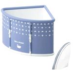 Careopeta Bathtub for Adults Portable Freestanding Triangle Bath Tub, Corner Bath Tub Shower Ice Bathtubs for Bathroom Mother and Baby Foldable Hot Tub for Women and Men (TRIANGLE, BLUE)