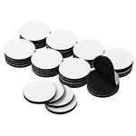 BRAVESHINE 36PCS Sticky Back Adhesive Tape - Industrial Strength Hook Loop Dots - Double Sided Heavy Duty Rug Carpet Gripper Pad Wall Mounting Coins for Home Office Car Phone Mount - Round 1.5inch