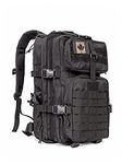 Coolton Tactical Backpacks,Multicam Military Army Molle for Hiking, Camping, Hunting (BLK-1000D 35L)