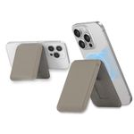 ClickCase Magnetic Wallet with Video Stand, Compatible with MagSafe Wallet for iPhone Wallet with Kickstand, Card Holder for iPhone 16/15/14/13/12 Series (Grey)