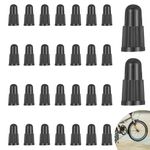 APLZGMG 30Pcs Black Dust Caps for Bikes, Plastic Presta Valve Caps Bicycle Valve Stem Caps Tire Valve Cap Dust Covers for MTB Mountain Bike Road Racing Bicycle