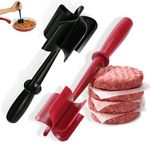 2PCS Professional Heat Resistant Nylon Meat Chopper and Potato Masher, BENIFILE Ground Beef & Turkey Safe for Non-Stick Cookware, Hamburger Chopper Utensil Mix Chopper for Kitchen Tool (Black&RED)