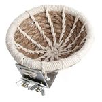 Hand Woven Hemp Rope Bird Nest Bed Cage Bed for Dove Parrot Canary Little Parrot Warm Bird Breeding Cabin Hemp Rope Nest(Hemp Rope,L)