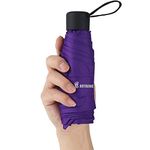 Small Mini Umbrella with Case by GAOYAINIG Light Compact Design Perfect for Travel Lightweight Portable Parasol Outdoor Sun&Rain Umbrellas Purple