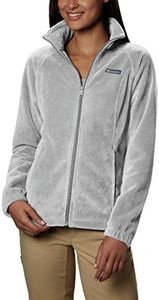 Columbia Women's Plus Size Benton Springs Full Zip, Cirrus Grey Heather, 3X