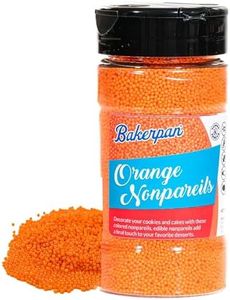 Bakerpan Orange Nonpareils Sprinkles - 7 Ounces Orange Sprinkles for Cake Decorating - Edible Nonpareils for Cupcakes, Ice Cream, Cake Decorations (Made in USA)