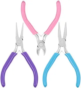 Jewelry Pliers, Shynek 3pcs Jewelry Making Pliers Tools with Needle Nose Pliers/Chain Nose Pliers, Round Nose Pliers and Wire Cutter for Jewelry Repair, Wire Wrapping, Crafts and Jewelry Making Suppli