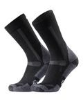 DANISH ENDURANCE Outdoor Walking Socks in Merino Wool, Hiking Unisex, Black, 9-12