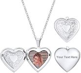 PROSTEEL Locket Necklace for Pictures Photo Necklace Personalised Heart Women Xmas Gift