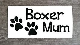 Fun Boxer Mum Vinyl Decal for Car, 