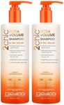 GIOVANNI 2chic Ultra-Volume Shampoo - Daily Volumizing Formula with Papaya & Tangerine Butter, Promotes Weightless Control for Fine Limp Thin Hair, No Parabens, Color Safe - 24 oz (Pack of 2)