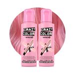 Crazy Color Vibrant Candy Floss Semi-Permanent Duo Hair Dye. Highly Pigmented Pastel Pink Conditioning & Oil Nourishing Vegan Formula | No Bleach or Ammonia | 200ml