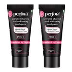 Perfora Activated Charcoal Whitening Toothpaste 200 gms (100 g x 2) | Enamel Safe Teeth Whitening Toothpaste for Men & Women | Removes Coffee, Tobacco & Wine Stains | SLS Free | Watermelon Mint