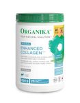 Organika Enhanced Collagen Peptides Protein Powder For Healthy Hair, Skin, Nails, Joints - Hydrolyzed For Better Absorption - Non-GMO - Unflavoured 250g