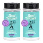 Aunt Fannie's Carpet Refresher & Deodorizer Powder, Multi-Purpose Carpet, Rug, and Upholstery Odor Eliminator for Homes with Cats and Dogs, Lavender Scent, 16 Oz (Pack of 2), Packaging May Vary