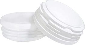 Prescott Plastics 2.0" Inch Round Plastic Plug Insert (50 Pack) White End Cap for Metal Tubing, Fence, Glide Insert for Pipe Post, Chairs and Furniture