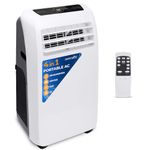 SereneLife SLACHT128 Portable Air Conditioner Compact Home AC Cooling Unit With Built-In Dehumidifier & Fan Modes, Quiet Operation, Includes Window Mount Kit- 12,000 BTU + HEAT- White