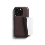 Bellroy Phone Case – 3 Card for iPhone 16 Pro Max (leather iPhone case, phone wallet) - Ganache