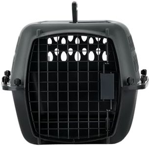 Petmate Pet Porter Dog Kennel 23", Dark Gray & Black, for Pets up to 15lbs, Made in USA